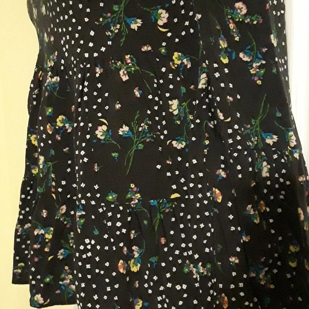 Art Class Floral Long sleeve Ruffle tiered High Neck boho Top Girls XL Women S - Picture 10 of 14